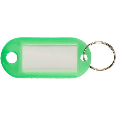 Бирка для ключей Attache пластиковая 50х22мм зеленая  10шт