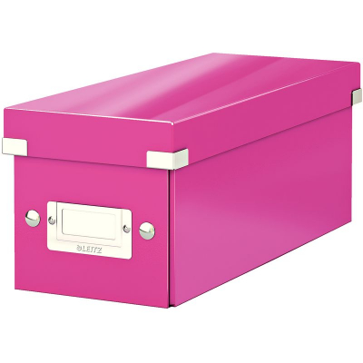 Короб архивный ламинированный картон Leitz Click-n-Store 14х15х36см сборный WOW розовый