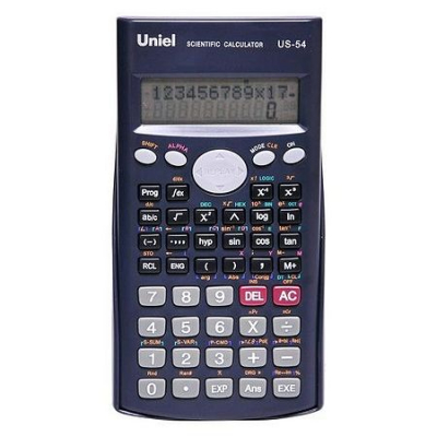 Калькулятор научный Uniel 10 +2 разряда 279 функций 2-строчный дисплей 80х159x19мм 170г