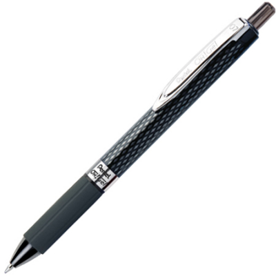 Ручка гелевая автоматическая Pentel 0.7мм Oh!Gel с резиновой манжетой черная