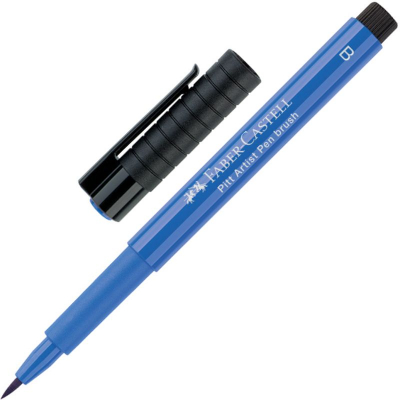 Ручка-кисточка капиллярная художественная Faber-Castell Pitt синий кобальт (143)