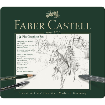 Набор художественный Faber-Castell Pitt Graphite 19пр в металлической коробке