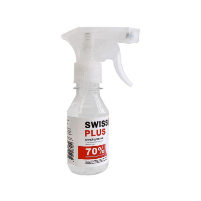 Антисептик спрей для рук Swiss Plus  100мл спиртовой с дозатором-распылителем