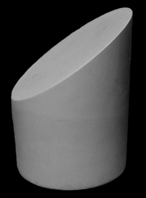 Фигура геометрическая Усеченный цилиндр 15х15х20см гипс