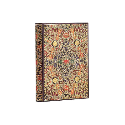 Записная книжка A6 120л линейка Paperblanks 'Fire Flowers' Mini на резиновой застежке