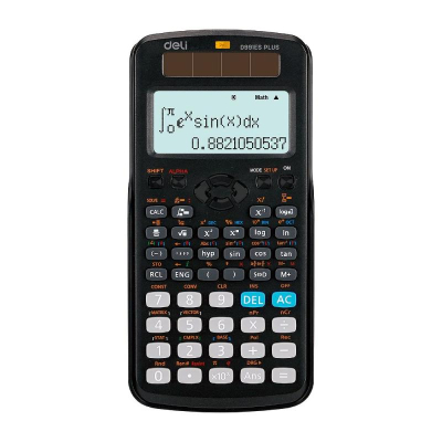 Калькулятор научный Deli 10 +2 разрядов 417 функций DP 83х172х18мм 190г с крышкой