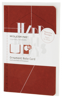 Набор для письма Moleskine® Pocket 'Ornament Card Holiday' красный