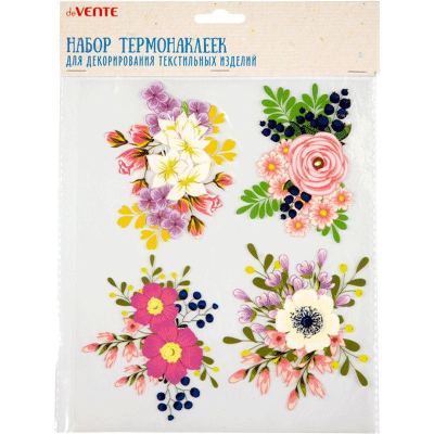 Термонаклейки для декорирования текстильных изделий deVENTE 22х18см 'Букеты цветов'