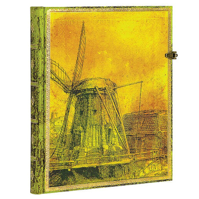 Записная книжка A4-  72л линейка Paperblanks Rembrandt's 350th Anniversary Ultra ляссе на металлической застежке