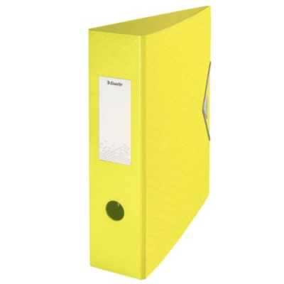 Папка файл A4  82мм Esselte Colour'Ice на резиновой застежке полифом желтая
