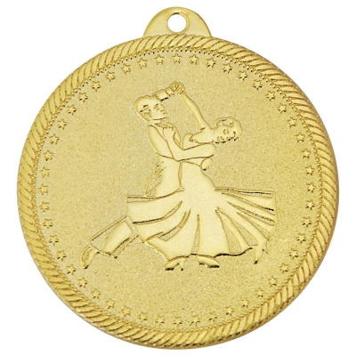 Медаль спортивная бальные танцы '1 место' d-5см металл золото