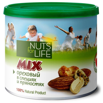 Орехи смесь в специях и пряностях NUTS for LIFE 115г