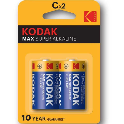 Батарейка Kodak  1.5V C/LR14 MAX SUPER Alkaline  2шт в блистере