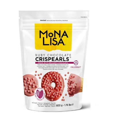 Декор бисквитный Monalisa Crispearls печенье в шоколаде из Ruby шоколада 800г