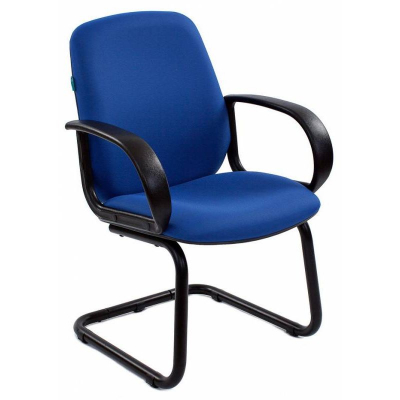 Конференц-кресло Бюрократ 808-Low низкая спинка ткань синее