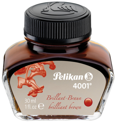 Чернила для перьевой ручки Pelikan 4001® 78 Brilliant Brown 30мл бриллиантовые коричневые