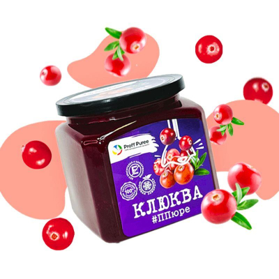 Пюре замороженное Proff Puree 'Клюква'  500г