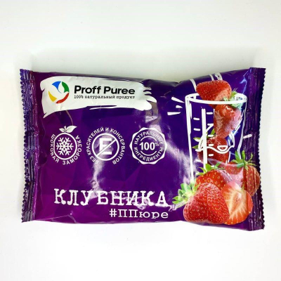 Пюре замороженное Proff Puree ''Клубника'  250г