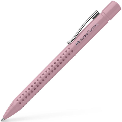 Ручка шариковая автоматическая Faber-Castell 1.0мм Grip 2010 корпус 'Дымчато-розовый' синяя