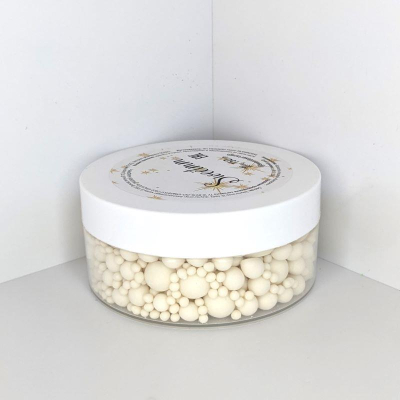 Посыпка Sweetdeserts рисовые шарики матовые белые 150г