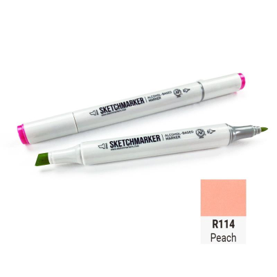 Маркер художественный спиртовой Sketchmarker персиковый двусторонний