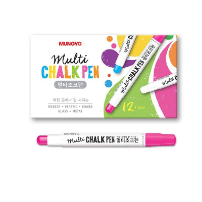 Маркер-карандаш меловой для доски и стекла Mungyo Chalk Pen круглый розовый