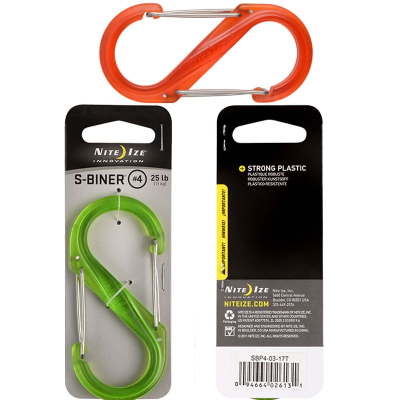 Карабин пластиковый Nite Ize S-Biner®  4 Plastic прозрачный цвета ассорти