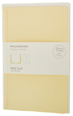 Набор почтовый Moleskine® Large 'Note Card' желтый