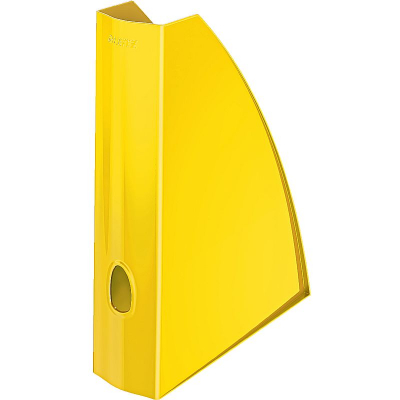 Накопитель вертикальный  75мм Leitz глянцевый WOW желтый