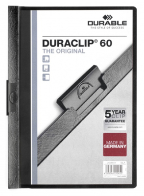 Папка с клипом A4 60л Duraclip Original 60 черная