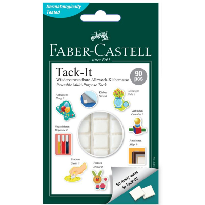 Липучка Faber-Castell Tack-It  50г для временного приклеивания 90шт белая