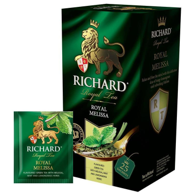 Чай Richard зеленый 'Royal Royal Melissa ' китайский с мелиссой мятой и лемонграсом  25пак х 2г