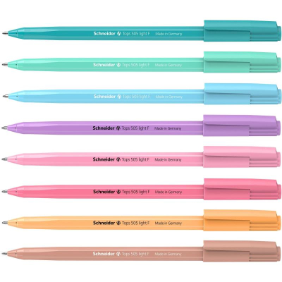 Ручка шариковая Schneider 0.8мм Tops 505 F 'Light Pastel' цвет корпуса ассорти одноразовая синяя