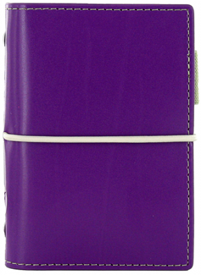Бизнес-органайзер Filofax Mini Domino искусственная кожа на резинке фиолетовый