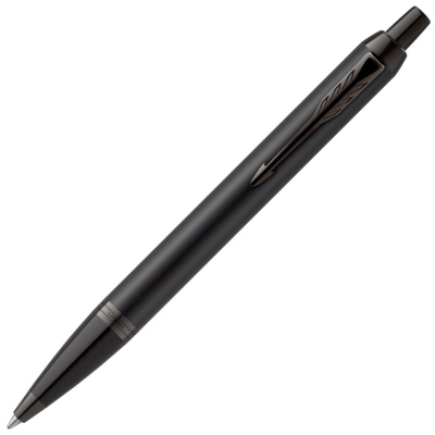 Ручка шариковая Parker IM Monochrome Matt Black PVD Medium синие чернила