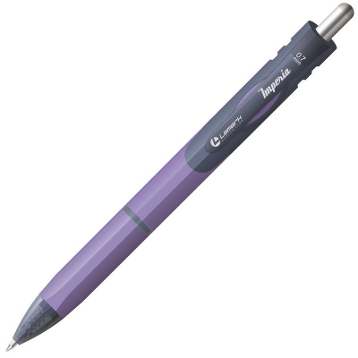 Ручка шариковая автоматическая Lamark 0.7мм Imperia с резиновой манжетой фиолетовый корпус синяя