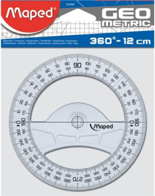Транспортир 360°/12см Maped Geometric в блистере