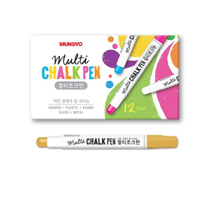 Маркер-карандаш меловой для доски и стекла Mungyo Chalk Pen круглый золотой