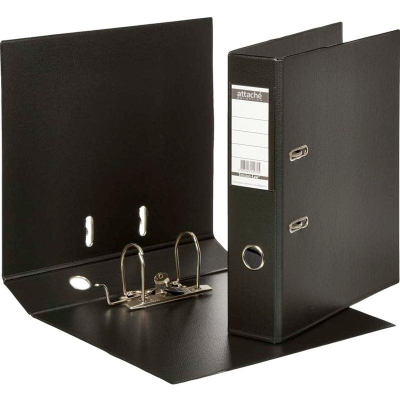 Папка файл A4  70мм Attache Selection 'StrongLine' PVC разобранная черная