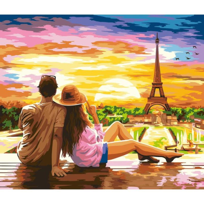 Картина по номерам холст/акрил 40х50см Фрея 'Романтика в Париже'