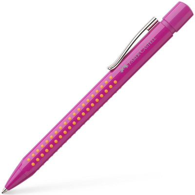 Ручка шариковая автоматическая Faber-Castell 1.0мм Grip 2010 корпус розовый синяя