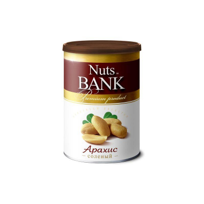 Орех арахис обжаренный соленый NUTS BANK 200г