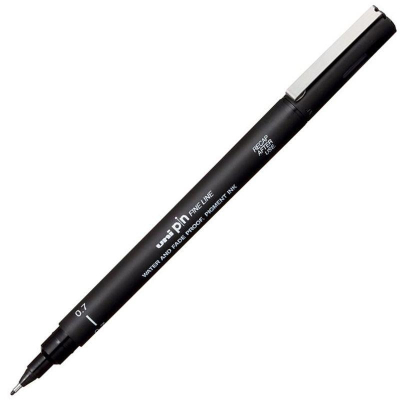 Ручка капиллярная художественная Uni Pin Fine Line d-0.70мм черная