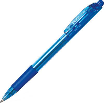 Ручка шариковая автоматическая Pentel 0.7мм с резиновой манжетой синяя