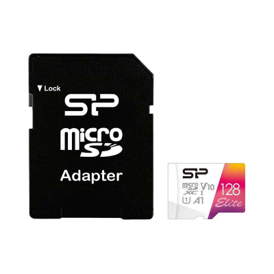 Карта памяти micro SDXC Silicon Power 128Gb Class 10 Elite с адаптером
