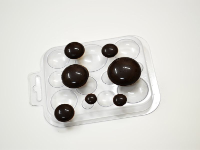 Форма для шоколада пластиковая Мир Форм Шоко-круги 105х85х10 мм
