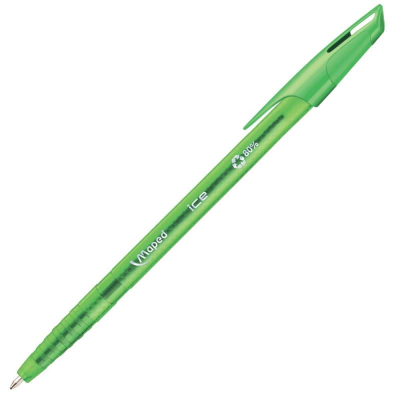 Ручка шариковая Maped 1.0мм 'Green Ice' трехгранный корпус одноразовая зеленая
