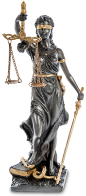 Статуэтка Фемида - богиня правосудия 18см полистоун