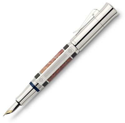 Ручка перьевая Graf von Faber-Castell Pen of the year 2014 яшма +платиновое покрытие перо 18K Medium