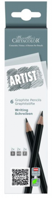 Карандаши чернографитные Cretacolor Artist Studio Line  6шт B/HB/F х2шт в картонной коробке